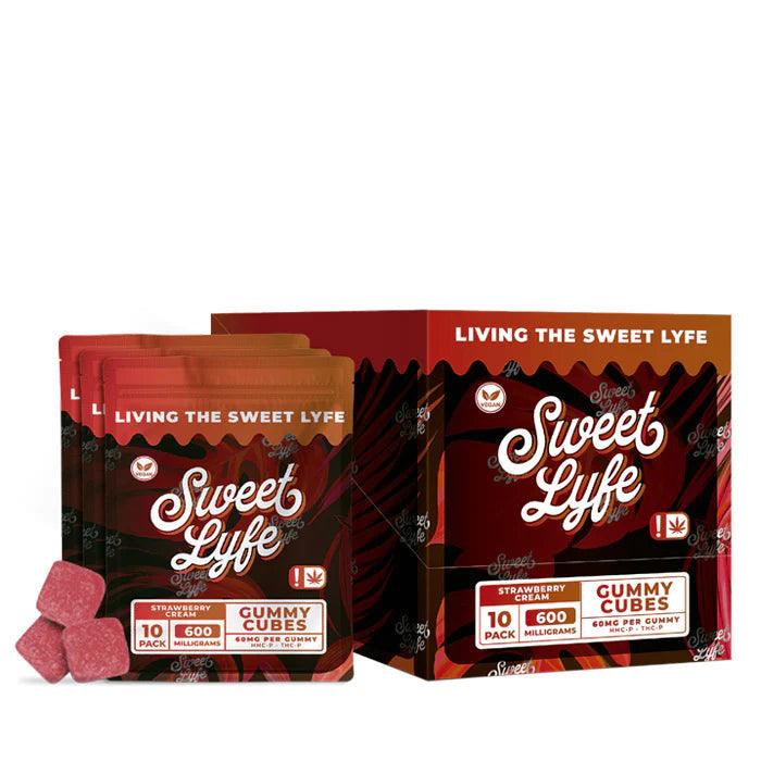 Vegan Gummies 600MG D8+HHC+THCP - Bag - Strawberry Cream - SmokeWeed.com