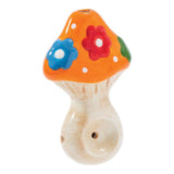 Wacky Bowlz Flower Mushroom Ceramic Pipe - 3.75" - SmokeWeed.com