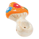 Wacky Bowlz Flower Mushroom Ceramic Pipe - 3.75" - SmokeWeed.com