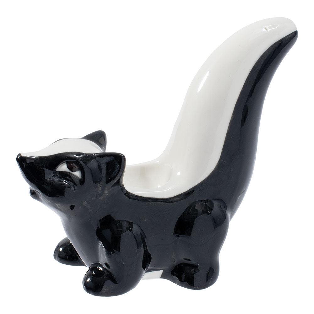 Wacky Bowlz Skunk Ceramic Hand Pipe - 4.5" - SmokeWeed.com