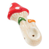 Wacky Bowlz Tri Mushroom Ceramic Pipe - 4" - SmokeWeed.com