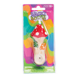 Wacky Bowlz Tri Mushroom Ceramic Pipe - 4" - SmokeWeed.com