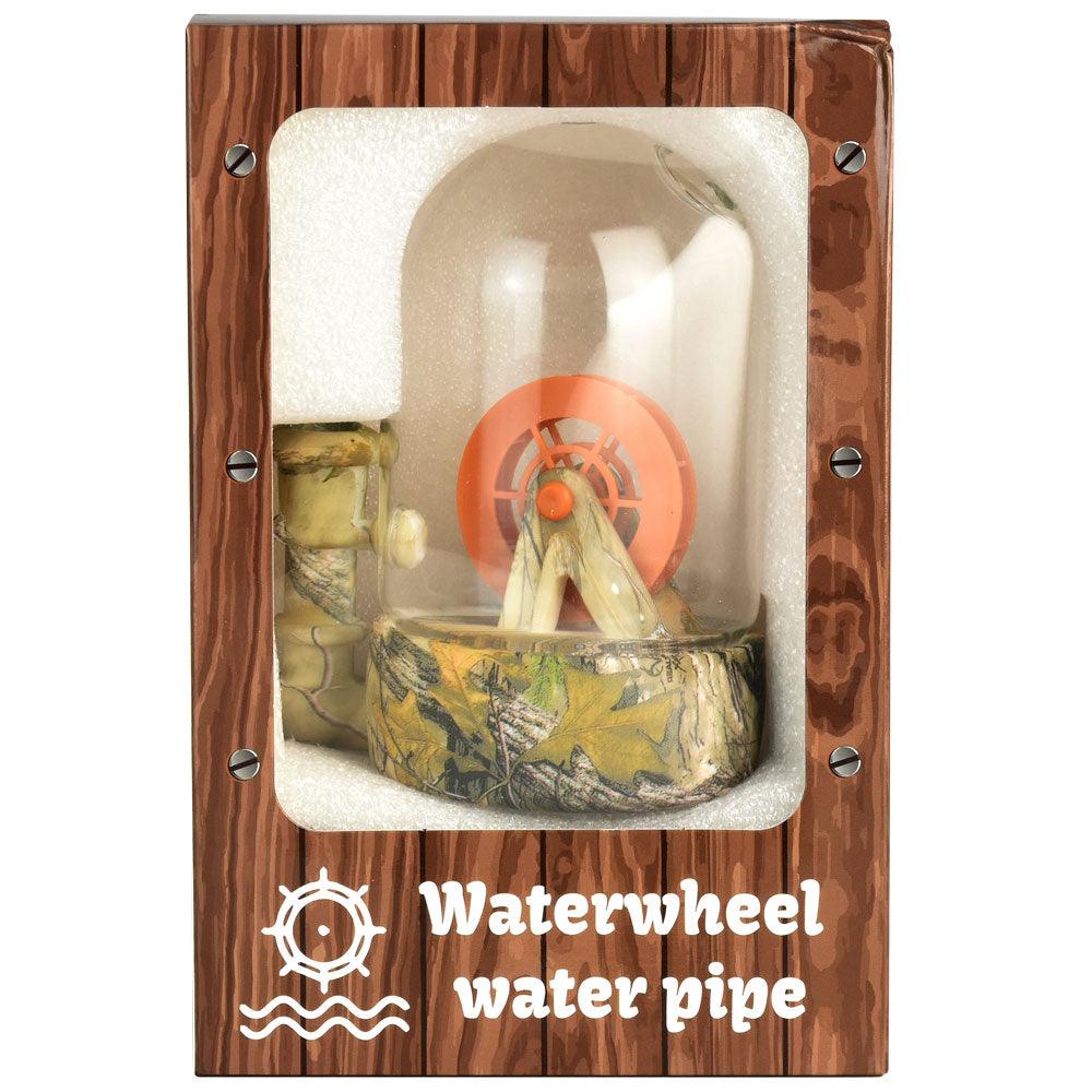 Waterwheel Bell Jar Water Pipe - 6"/14mm F/Designs Vary - SmokeWeed.com