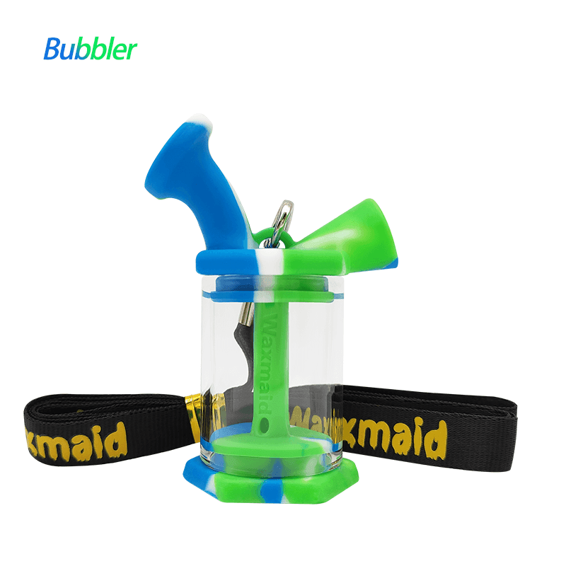 Waxmaid 3″ Silicone Glass Mini Bubbler - SmokeWeed.com