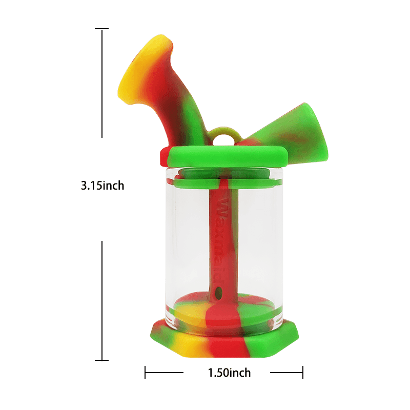 Waxmaid 3″ Silicone Glass Mini Bubbler - SmokeWeed.com
