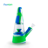 Waxmaid 7.87" Fountain Silicone Glass Water Pipe - SmokeWeed.com
