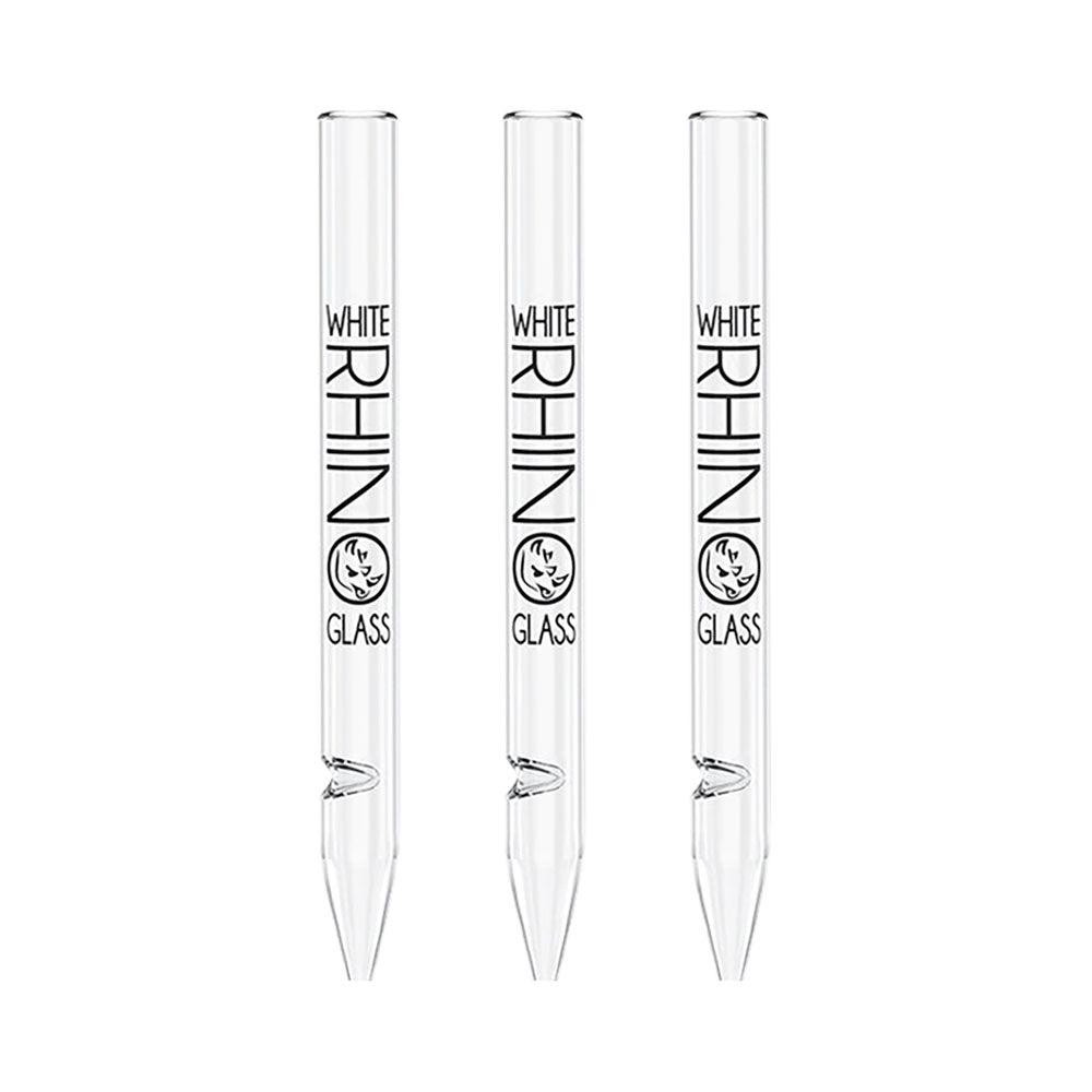 White Rhino Dab Straw w/ Silicone Cap | 5" | 25pc Display - SmokeWeed.com