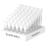 White Rhino Hybrid Downstem - Assorted Sizes 42PC DISP - - SmokeWeed.com