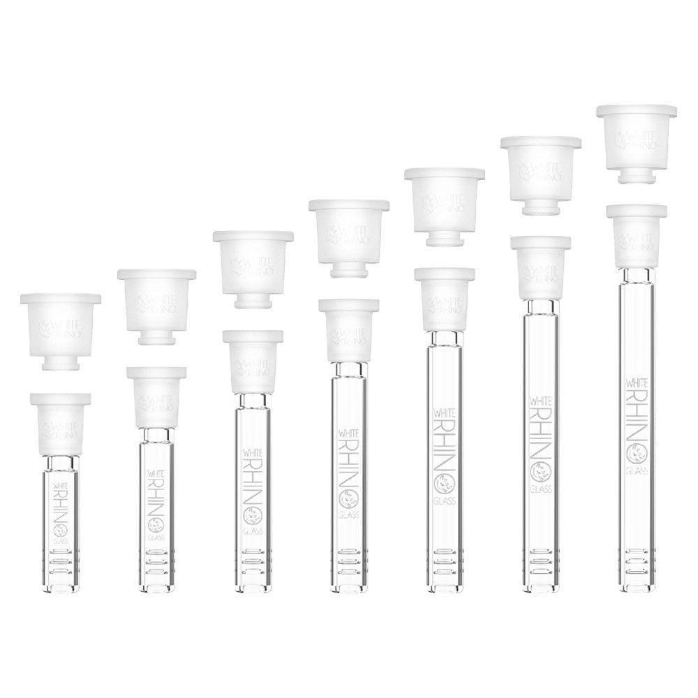 White Rhino Hybrid Downstem - Assorted Sizes 42PC DISP - - SmokeWeed.com