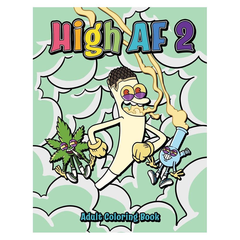 Wood Rocket High AF 2 Adult Coloring Book - 8.5"x11" - SmokeWeed.com