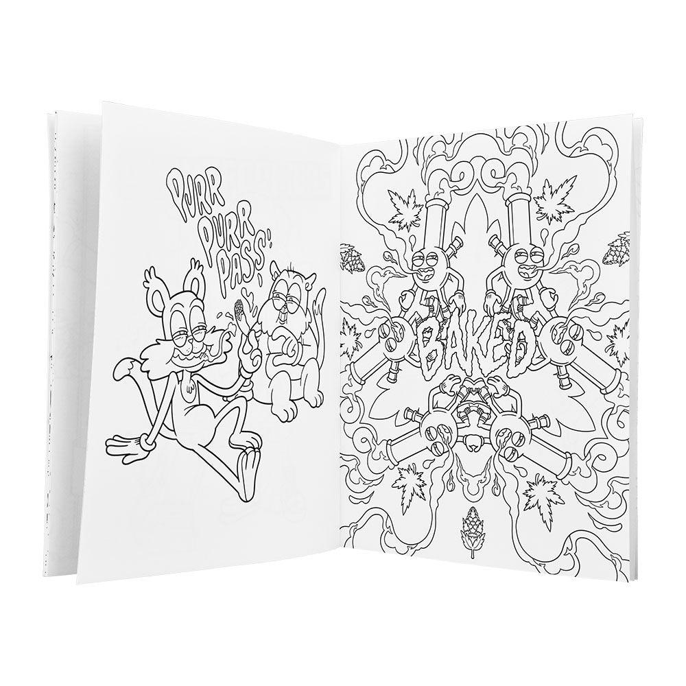 Wood Rocket High AF 2 Adult Coloring Book - 8.5"x11" - SmokeWeed.com