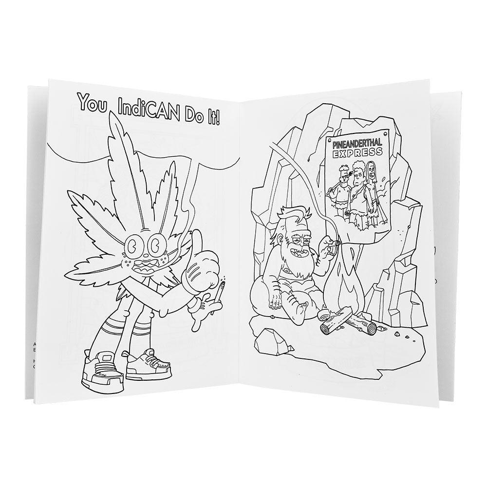 Wood Rocket High AF Adult Coloring Book - 8.5"x11" - SmokeWeed.com