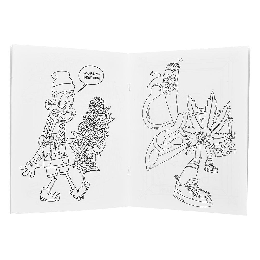 Wood Rocket High AF Adult Coloring Book - 8.5"x11" - SmokeWeed.com