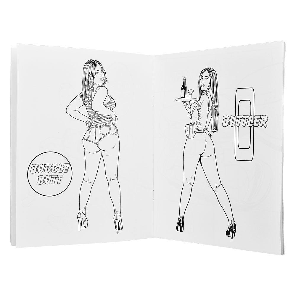 Wood Rocket Sexy Butts Adult Coloring Book - 8.5"x11" - SmokeWeed.com