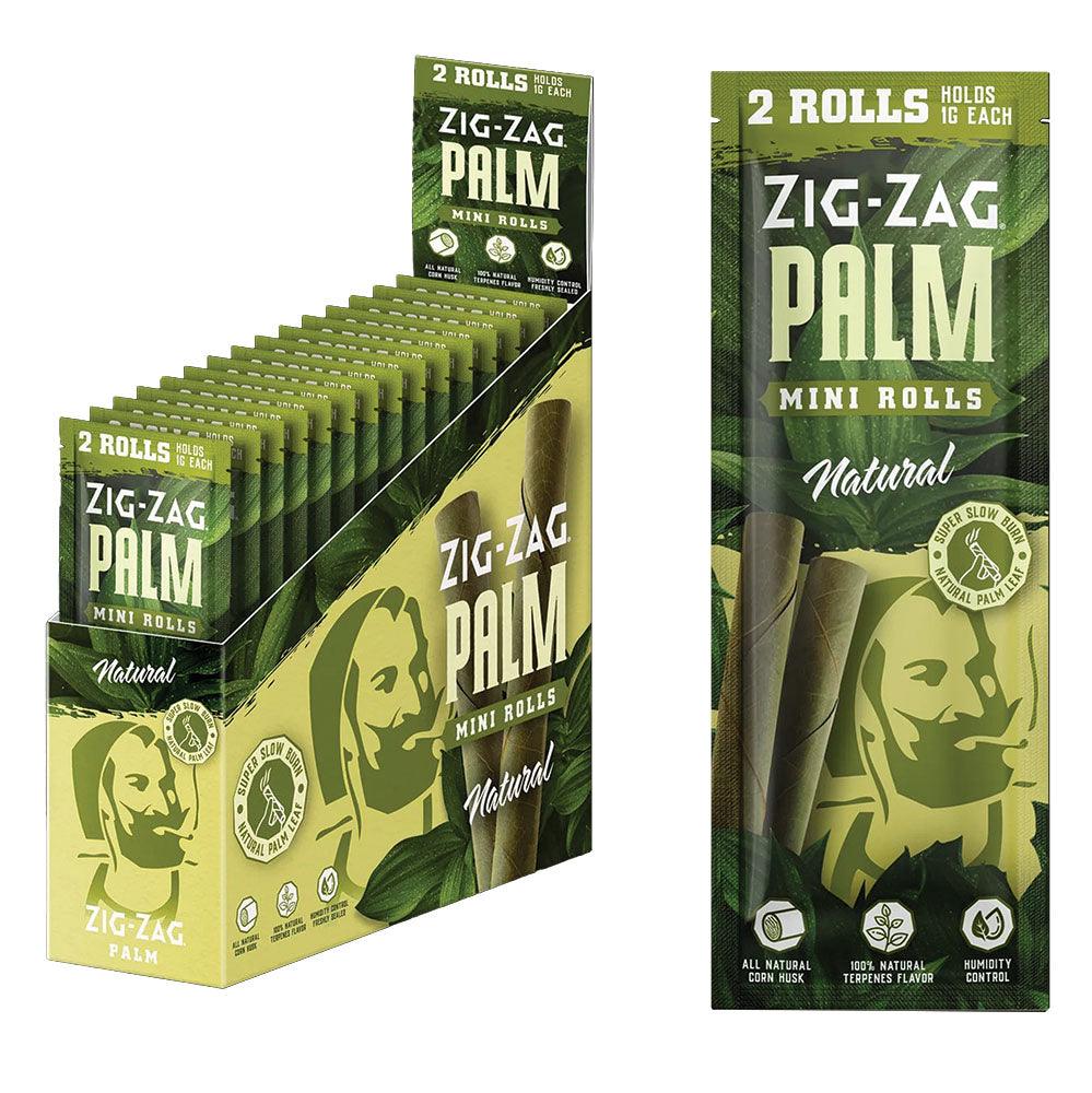 Zig Zag Mini Palm Rolls | 2pk | 15pc Display - SmokeWeed.com