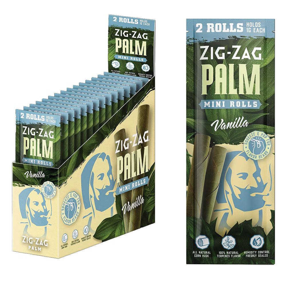 Zig Zag Mini Palm Rolls | 2pk | 15pc Display - SmokeWeed.com